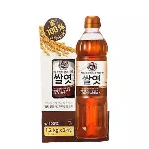 29293996-CJ 백설 쌀엿 1.2kg x 2입 e64510