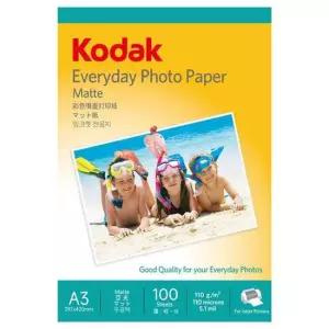 사진용지 코닥 프린터용지 매트 잉크젯 컬러 프린터 A3 110g (100매) (9891