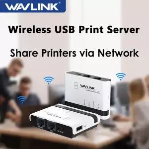 WAVLINK 네트워크 USB 무선 프린터 서버 윈도우 7 8 10 11 XP 맥용 480Mbps USB2.0 와이파이 프린트 서버 1