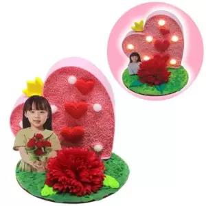혜명몰 카네이션 하트 무드등 (건전지 포함) (5인용) 나만의카네이션 클레이폼카네이션 스승의날선물 어버