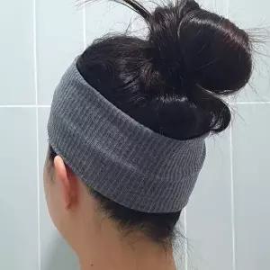 남녀공용 무지 골지 반다나 헤어밴드 그레이-WFOENHX