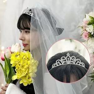 웨딩 티아라 왕관머리띠 B-WFOEOPJ