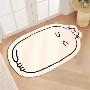 화장실 고양이 규조토 발매트 매트 40x60 화이트 욕실발매트 화장실매트 (WD9138A)
