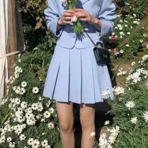 플리츠스커트 플리츠 자켓 미니 스커트 세트