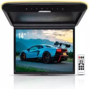 14인치 MP5 천장 장착 고화질 모니터 HDMI TF USB AV1 비디오 입출력 및 FM 트랜스 지원