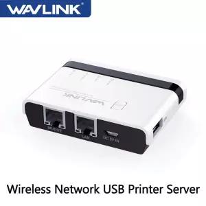 Wavlink 무선 USB 프린터 서버 10/100Mbps 이더넷-USB2.0 네트워크 LPR 인쇄 서버/2.4G WiFi 표준 네트워킹