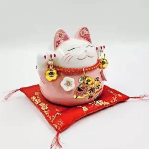 금전운 도자기 저금통 마네킨네코 핑크 고양이 개업