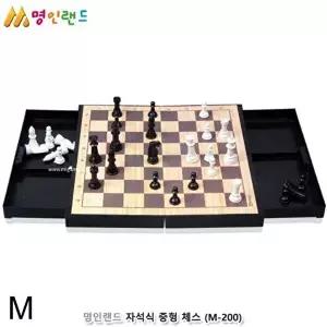 고품질 보드게임 명인랜드 자석식 중형 체스 200 미니체스판 체스보드게임 체스보드 자석체스보드 W570B49