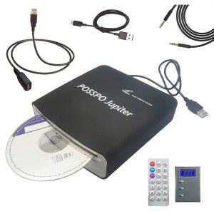 자동차 오토용 POSSPO JUPITER USB CD 플레이어 휴대용 외장 DVD 플러그 앤 플레이(디코더 필요 없음) AUX는 디코더를 사용하여 더 선명한 사운드 미끄럼 방지 원활한 트랙 재생 재개 기능을 제공합니다