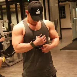 ANLT 더 퍼스트 그레이 헬스 나시티 운동복 헬스복 헬스복 헬스티 (W36D0EF)