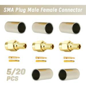 SMA 남성 여성 커넥터 및 동축 케이블 압착 도구 WIFI 안테나 연장 용 RG58 어댑터
