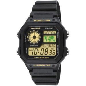 카시오 클래식 블랙 워치 AE1200WH-1B