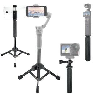 DJI 오스모 모바일 8 SE 7P 7 6 5 4 / 포켓 3 2 1 액션 카메라 프로 휴대용 삼각대 스탠드 홀더 및 셀카 스틱 핸들 그립 키트