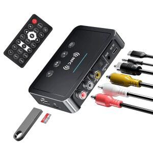 가정용 스테레오 하이파이 오디오용 블루투스 5.0 어댑터 송신기 및 수신기(3.5MM RCA 동축 광학 NFC APTX-LL) - 가정용 자동차용 AV 수신기 또는 증폭기(M6)용