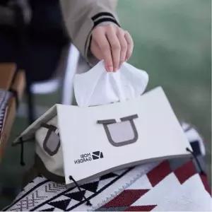 화장지케이스 캠핑 각티슈 커버 패브릭 텐트모양 야외용 사각휴지 보관함 장식소품