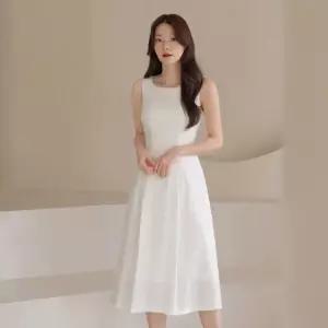 [시크라인] (기장선택) 벨이 민소매 플레어 원피스