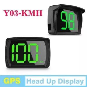 전문가용 Y03 GPS 속도계 HUD 헤드업 디스플레이 디지털 자동차 속도 투사 대형 글꼴 KMH 미터 플러그 앤