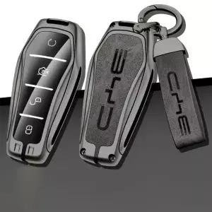 아연 합금 가죽 자동차 키 케이스 커버 홀더 보호대 쉘 BYD Qin Plusdmi Atto 3 Han EV Dolphin 자동