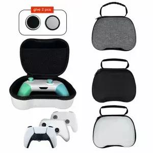 PS5/XBOX 시리즈 X/S/SWITCH 게임 보드에 적합 하드 보호 상자를 운반하는 컨트롤러 여행 로커 캡 2개