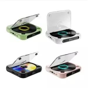블루투스 호환 CD 플레이어 LCD 화면 자동차 A-B 반복 1200 MAh 배터리 친구 가족 학생 휴대용 dvd
