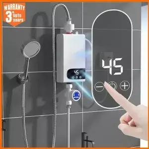 5500W 인스턴트 온수기 220V 욕실 온수 샤워 및 가정용 주방 난방을위한 휴대용 전기 히터