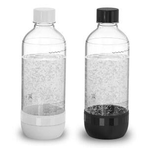 탄산수와 탄산수에 적합한 핀치 소다 병, BPA 프리, 재사용 및 충전 식품 등급의 PET 플라스틱으로 만든 소다 물병(2팩, 1리터)