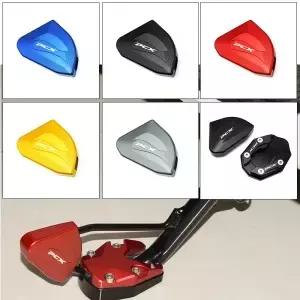 혼다 PCX125 125/150/160 오토바이 액세서리 CNC 사이드 스탠드 확장 킥 플레이트 패드