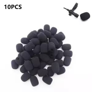 10pcs 6mm 미니 헤드셋 마이크 커버 스폰지 폼 윈드 스크린 교체 Lavalier Gooseneck 회의