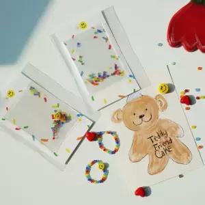 스마일 비즈 반지 만들기 DIY 키트 2type 무지개 컬러 반지만들기 비즈반지만들기