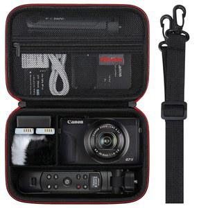 캐논 파워샷 G7X 마크 III / II SX740 SX730 소니 ZV-1F ZV-1 디지털 카메라 4K 브이로그 카메라 하드 트래블백 포켓 핏 삼각대 마이크 케이블 블랙