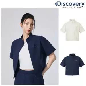 디스커버리 26SS 여성 시어서커 하이넥 반팔 집업 자켓 DWTR99063 284777
