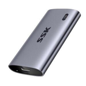 SSK 휴대용 SSD 2TB 최대 2000MB/S 외장 솔리드 스테이트 드라이브 USB 3.2 GEN2X2 NVME 하드 아이폰호환 15 / 애플호환 PRO /OTG PHONE 노트북용 초저전력
