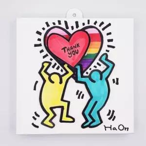 혜명몰 팝아트 키스 해링 캔버스 액자 만들기 (10인용) DIY액자 명화만들기 홈데코액자 체험미술 키스해링