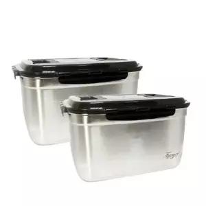 키친아트 스텐304 무연마 대용량 김치통12L-2개
