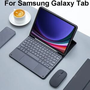 갤럭시 탭 A9 플러스용 키보드 케이스, 태블릿 커버, S8 S9 울트라 S7 FE + A8 S6 라이트 A7 매직