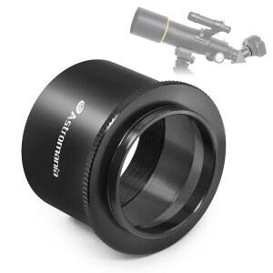 SLR/DSLR 카메라용 아스트로마니아 2인치 T2 초점 망원경 카메라 어댑터 금속 천체 사진 액세서리 캐논 니콘에 호환되는 M42 T 마운트 어댑터에 카메라를 간단히 부착하기
