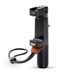 손목 스트랩 삼각대 마운트 및 조명 마이크용 콜드 슈 마운트가 있는 MOVO PR1 스마트폰 그립 핸들 리그 - 아이폰호환 삼성호환 HTC LG호환 구글 안드로이드용