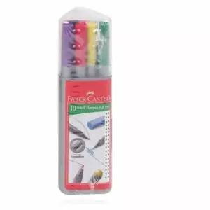 파인펜 10색세트(0.4mm) 목재펜 가는네임펜 뚜껑펜