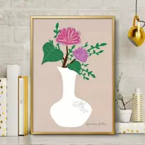 북유럽 꽃그림 액자 A3 VASE3 북유럽그림 북유럽인테리어