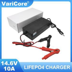 VariCore 12V 10A 14.6V/12.8V Lifepo4 충전기 리튬 철 인산염 배터리 팩용 110-220V 4S 고전력