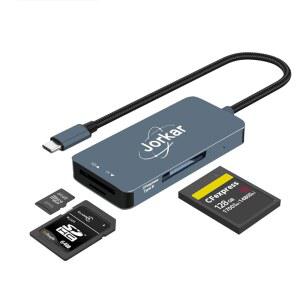 JORKAR CFEXPRESS B형 카드 리더기 10GBPS 3 IN 1 TYPE-B & SD MICRO TF 리더기 CFE 카메라 메모리 리더기용 USB C (XQD 제외)