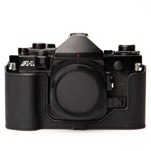 DBZZ A1 케이스 신형 AE-1 수제 정품 가죽 카메라 보호 하프 케이스 캐논 A-1 (블랙)