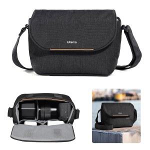울란지 카메라 가방 SLR / DSLR 케이스 프로페셔널 크로스바디 사진 스몰백 패션 소니 캐논 니콘 미러리스 경량 블랙에 적합한 여성용 및 남성용 숄더백