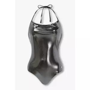 매장정품 EMPORIO ARMANI UNDERWEAR 엠포리오 아르마니 언더웨어 여성 샤이닝 패디드 스윔수트_블랙 082512