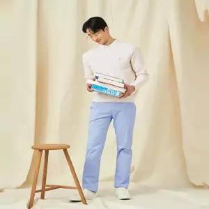 빈폴 멘 Essential 봄 치노 슬림 팬츠 스카이 블루 BC5121E01Q 코튼 치노팬츠 E01Q