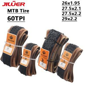 질루어 JILUER MTB 자전거 오프로드 다운힐 타이어 60TPI 옐로우월 26x1.95 27.5x2.1 2.2 29x2.2