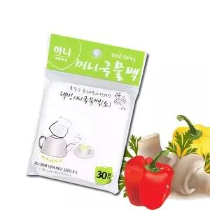고품질 하니 미니국물백 소 30매 다시팩 국물망 육수망 육수 망 국물백 (W103635)