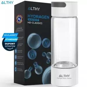 ALTHY 수소 풍부한 물 발생기 병유리 컵바디듀폰 SPE PEM 듀얼 챔버 메이커 이온화 장치H2 흡입