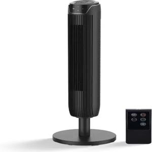 침실용 Senville 42인치 진동 타워 팬 리모컨 칼날 없음 조용함 3가지 모드 7시간 타이머 LED 디스플레이