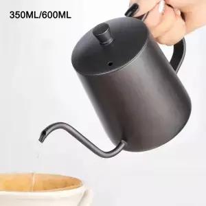 350ML/600ML 드립 주전자 커피 차 비 스틱 코팅 등급 스테인레스 스틸 구즈넥 얇은 입